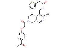 N-({7-[(4-acetylphenoxy)acetyl]-3-methyl-5,6,7,8-tetrahydro-2,7-naphthyridin-4-yl}methyl)-2-(2-thienyl)acetamide