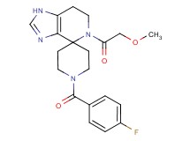 1'-(4-fluorobenzoyl)-5-(methoxyacetyl)-1,5,6,7-tetrahydrospiro[imidazo[4,5-c]pyridine-4,4'-piperidine]