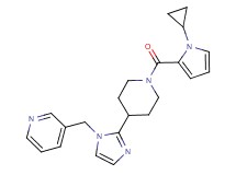 3-[(2-{1-[(1-cyclopropyl-1H-pyrrol-2-yl)carbonyl]-4-piperidinyl}-1H-imidazol-1-yl)methyl]pyridine