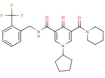 1-cyclopentyl-4-oxo-5-(1-piperidinylcarbonyl)-N-[2-(trifluoromethyl)benzyl]-1,4-dihydro-3-pyridinecarboxamide