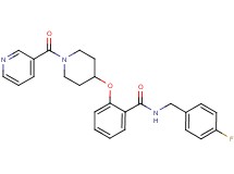 N-(4-fluorobenzyl)-2-{[1-(3-pyridinylcarbonyl)-4-piperidinyl]oxy}benzamide