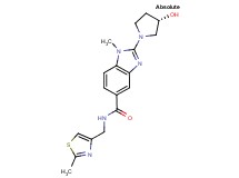2-[(3S)-3-hydroxy-1-pyrrolidinyl]-1-methyl-N-[(2-methyl-1,3-thiazol-4-yl)methyl]-1H-benzimidazole-5-carboxamide