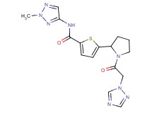N-(2-methyl-2H-1,2,3-triazol-4-yl)-5-[1-(1H-1,2,4-triazol-1-ylacetyl)-2-pyrrolidinyl]-2-thiophenecarboxamide