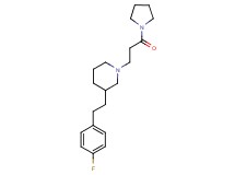 3-[2-(4-fluorophenyl)ethyl]-1-[3-oxo-3-(1-pyrrolidinyl)propyl]piperidine