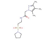 N-[2-(pyrrolidin-1-ylsulfonyl)ethyl]-2-(3,4,5-trimethyl-1H-pyrazol-1-yl)acetamide
