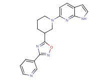 6-[3-(3-pyridin-3-yl-1,2,4-oxadiazol-5-yl)piperidin-1-yl]-1H-pyrrolo[2,3-b]pyridine