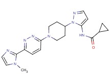N-(1-{1-[6-(1-methyl-1H-imidazol-2-yl)pyridazin-3-yl]piperidin-4-yl}-1H-pyrazol-5-yl)cyclopropanecarboxamide