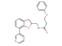 3-phenoxy-N-{[7-(3-pyridinyl)-2,3-dihydro-1-benzofuran-2-yl]methyl}propanamide
