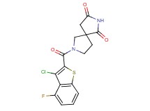 7-[(3-chloro-4-fluoro-1-benzothien-2-yl)carbonyl]-2,7-diazaspiro[4.4]nonane-1,3-dione