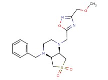 (4aR*,7aS*)-1-benzyl-4-{[3-(methoxymethyl)-1,2,4-oxadiazol-5-yl]methyl}octahydrothieno[3,4-b]pyrazine 6,6-dioxide