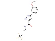 3-(3-methoxyphenyl)-N-(4,4,4-trifluorobutyl)-1H-pyrazole-5-carboxamide