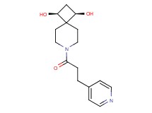 (1R*,3S*)-7-[3-(4-pyridinyl)propanoyl]-7-azaspiro[3.5]nonane-1,3-diol