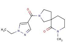 2-[(1-ethyl-1H-pyrazol-4-yl)carbonyl]-7-methyl-2,7-diazaspiro[4.5]decan-6-one