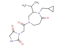 3-{2-[4-(cyclopropylmethyl)-3-isopropyl-5-oxo-1,4-diazepan-1-yl]-2-oxoethyl}imidazolidine-2,4-dione