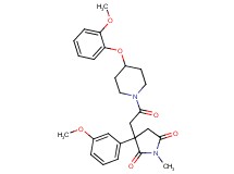 3-{2-[4-(2-methoxyphenoxy)-1-piperidinyl]-2-oxoethyl}-3-(3-methoxyphenyl)-1-methyl-2,5-pyrrolidinedione