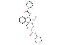 N-[(2R*,3R*)-1'-(cyclohexylacetyl)-2-hydroxy-2,3-dihydrospiro[indene-1,4'-piperidin]-3-yl]nicotinamide