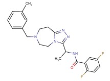 2,5-difluoro-N-{1-[7-(3-methylbenzyl)-6,7,8,9-tetrahydro-5H-[1,2,4]triazolo[4,3-d][1,4]diazepin-3-yl]ethyl}benzamide