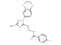 N-{2-[1-(2,3-dihydro-1,4-benzodioxin-6-yl)-3-methyl-1H-1,2,4-triazol-5-yl]ethyl}-4-fluorobenzamide