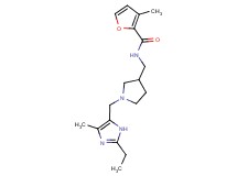 N-({1-[(2-ethyl-4-methyl-1H-imidazol-5-yl)methyl]pyrrolidin-3-yl}methyl)-3-methyl-2-furamide