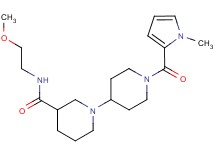 N-(2-methoxyethyl)-1'-[(1-methyl-1H-pyrrol-2-yl)carbonyl]-1,4'-bipiperidine-3-carboxamide