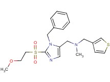 ({1-benzyl-2-[(2-methoxyethyl)sulfonyl]-1H-imidazol-5-yl}methyl)methyl(3-thienylmethyl)amine