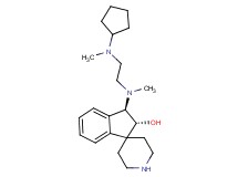 rel-(2R,3R)-3-[{2-[cyclopentyl(methyl)amino]ethyl}(methyl)amino]-2,3-dihydrospiro[indene-1,4'-piperidin]-2-ol bis(trifluoroacetate) (salt)