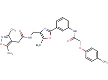 2-(3,5-dimethyl-4-isoxazolyl)-N-{[5-methyl-2-(3-{[(4-methylphenoxy)acetyl]amino}phenyl)-1,3-oxazol-4-yl]methyl}acetamide