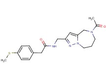 N-[(5-acetyl-5,6,7,8-tetrahydro-4H-pyrazolo[1,5-a][1,4]diazepin-2-yl)methyl]-2-[4-(methylthio)phenyl]acetamide