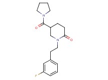 1-[2-(3-fluorophenyl)ethyl]-5-(1-pyrrolidinylcarbonyl)-2-piperidinone