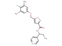5-[(4-chloro-3,5-dimethylphenoxy)methyl]-N-[1-(4-pyridinyl)propyl]-3-isoxazolecarboxamide