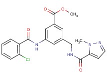 methyl 3-[(2-chlorobenzoyl)amino]-5-({[(1-methyl-1H-pyrazol-5-yl)carbonyl]amino}methyl)benzoate
