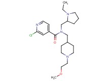 2-chloro-N-[(1-ethyl-2-pyrrolidinyl)methyl]-N-{[1-(2-methoxyethyl)-4-piperidinyl]methyl}isonicotinamide