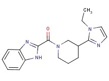 2-{[3-(1-ethyl-1H-imidazol-2-yl)piperidin-1-yl]carbonyl}-1H-benzimidazole