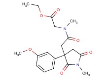 ethyl N-{[3-(3-methoxyphenyl)-1-methyl-2,5-dioxo-3-pyrrolidinyl]acetyl}-N-methylglycinate