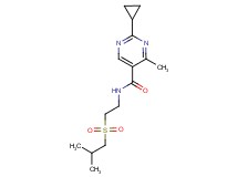2-cyclopropyl-N-[2-(isobutylsulfonyl)ethyl]-4-methylpyrimidine-5-carboxamide