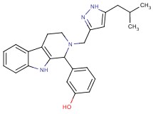 3-{2-[(5-isobutyl-1H-pyrazol-3-yl)methyl]-2,3,4,9-tetrahydro-1H-beta-carbolin-1-yl}phenol