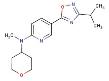 5-(3-isopropyl-1,2,4-oxadiazol-5-yl)-N-methyl-N-(tetrahydro-2H-pyran-4-yl)-2-pyridinamine