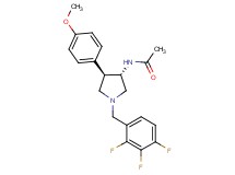 N-[(3S*,4R*)-4-(4-methoxyphenyl)-1-(2,3,4-trifluorobenzyl)pyrrolidin-3-yl]acetamide