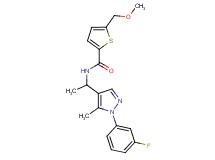 N-{1-[1-(3-fluorophenyl)-5-methyl-1H-pyrazol-4-yl]ethyl}-5-(methoxymethyl)-2-thiophenecarboxamide