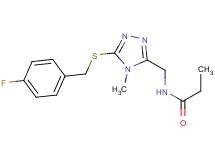N-({5-[(4-fluorobenzyl)thio]-4-methyl-4H-1,2,4-triazol-3-yl}methyl)propanamide