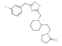 1-[2-(1-{[3-(3-fluorobenzyl)-1,2,4-oxadiazol-5-yl]methyl}-2-piperidinyl)ethyl]-2-pyrrolidinone