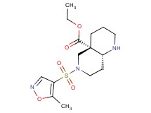 ethyl (4aS*,8aR*)-6-[(5-methyl-4-isoxazolyl)sulfonyl]octahydro-1,6-naphthyridine-4a(2H)-carboxylate