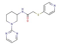 2-(4-pyridinylthio)-N-[1-(2-pyrimidinyl)-3-piperidinyl]acetamide