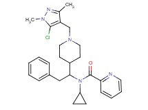 N-(1-{1-[(5-chloro-1,3-dimethyl-1H-pyrazol-4-yl)methyl]-4-piperidinyl}-2-phenylethyl)-N-cyclopropyl-2-pyridinecarboxamide