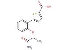 5-[2-(2-amino-1-methyl-2-oxoethoxy)phenyl]thiophene-2-carboxylic acid
