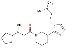 N-[2-(3-{1-[2-(dimethylamino)ethyl]-1H-imidazol-2-yl}-1-piperidinyl)-2-oxoethyl]-N-methylcyclopentanamine