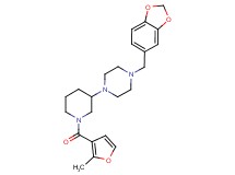 1-(1,3-benzodioxol-5-ylmethyl)-4-[1-(2-methyl-3-furoyl)-3-piperidinyl]piperazine