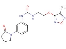 N-{2-[(4-methyl-1,2,5-oxadiazol-3-yl)oxy]ethyl}-N'-[3-(2-oxopyrrolidin-1-yl)phenyl]urea
