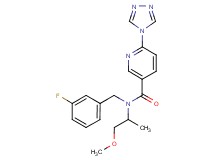 N-(3-fluorobenzyl)-N-(2-methoxy-1-methylethyl)-6-(4H-1,2,4-triazol-4-yl)nicotinamide