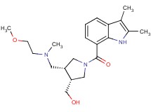 ((3R*,4R*)-1-[(2,3-dimethyl-1H-indol-7-yl)carbonyl]-4-{[(2-methoxyethyl)(methyl)amino]methyl}pyrrolidin-3-yl)methanol